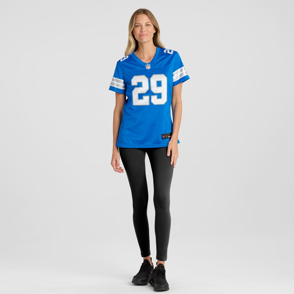 Women's Detroit Lions Avonte Maddox Nike  Blue Team Game Jersey - Image 5