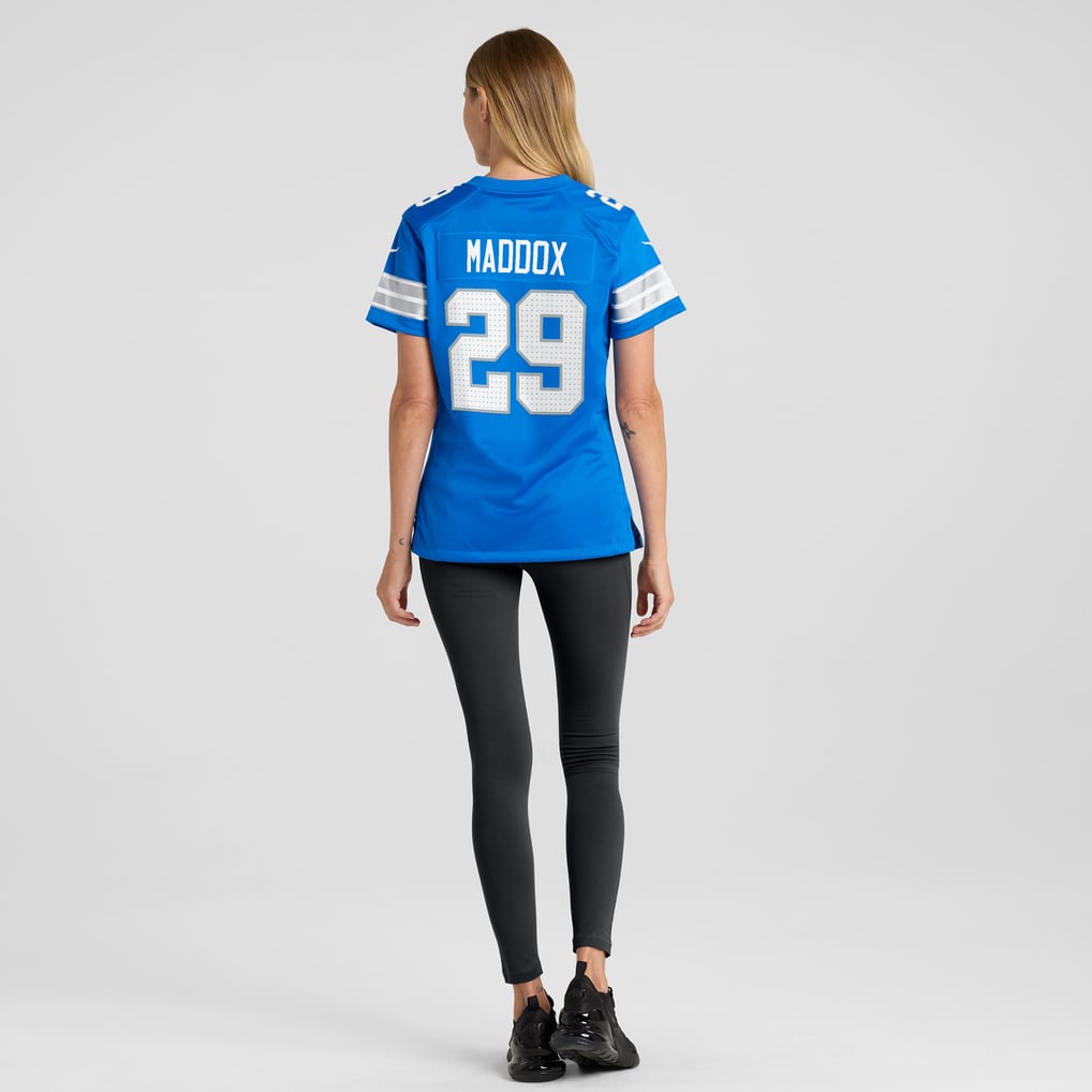 Women's Detroit Lions Avonte Maddox Nike  Blue Team Game Jersey - Image 6