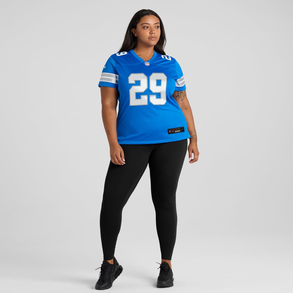 Women's Detroit Lions Avonte Maddox Nike  Blue Team Game Jersey - Image 7