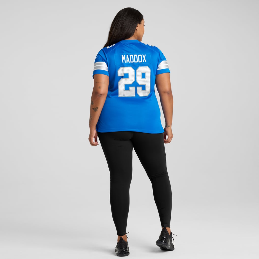 Women's Detroit Lions Avonte Maddox Nike  Blue Team Game Jersey - Image 8