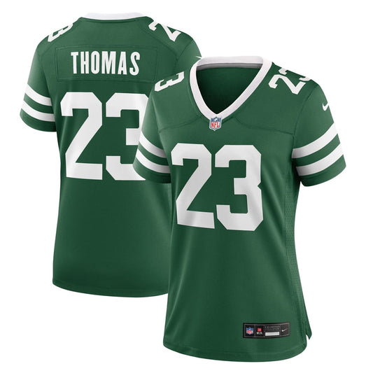 Women's New York Jets Azareye'h Thomas Nike Legacy Green Team Game Jersey - Image 1
