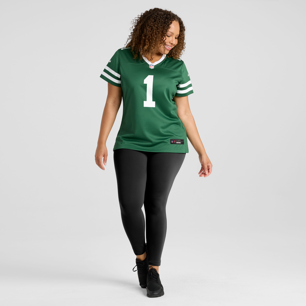 Women's New York Jets Azareye'h Thomas Nike Legacy Green Team Game Jersey - Image 5