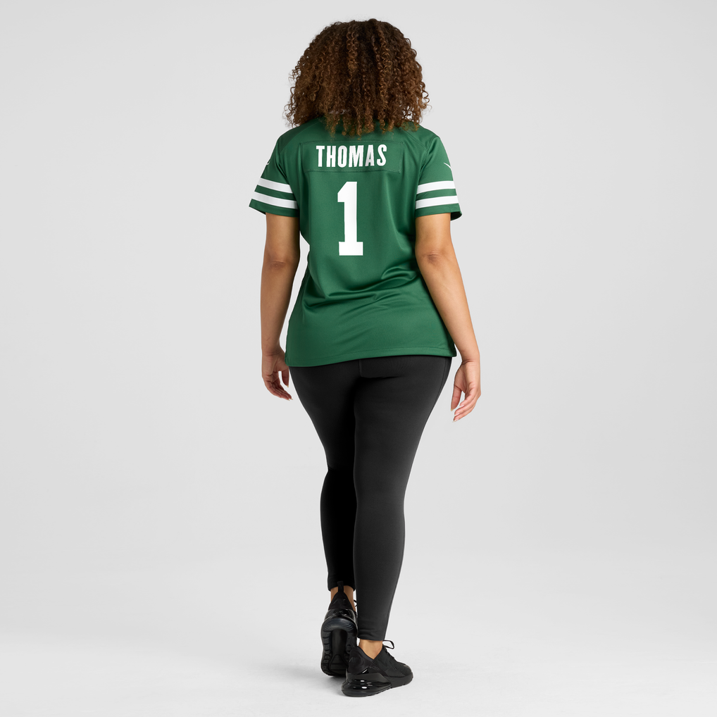 Women's New York Jets Azareye'h Thomas Nike Legacy Green Team Game Jersey - Image 6