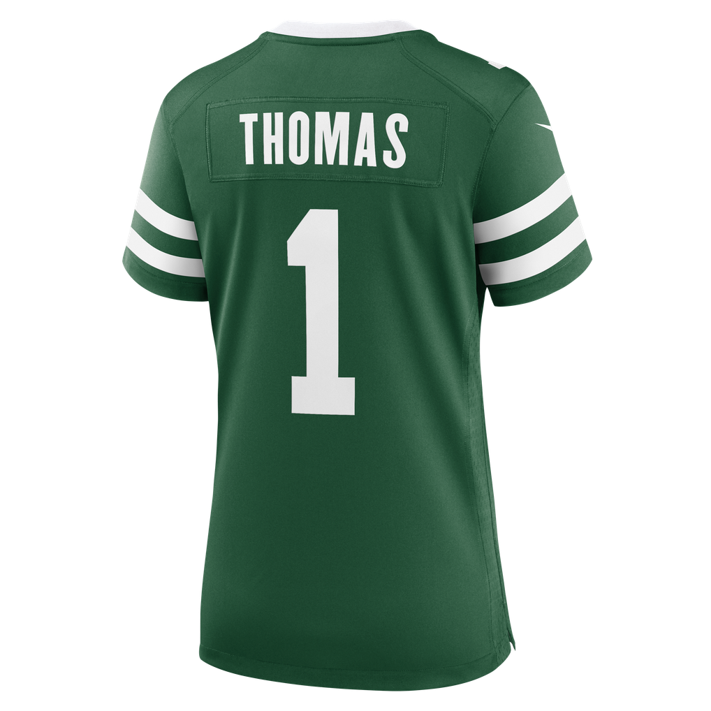 Women's New York Jets Azareye'h Thomas Nike Legacy Green Team Game Jersey - Image 8