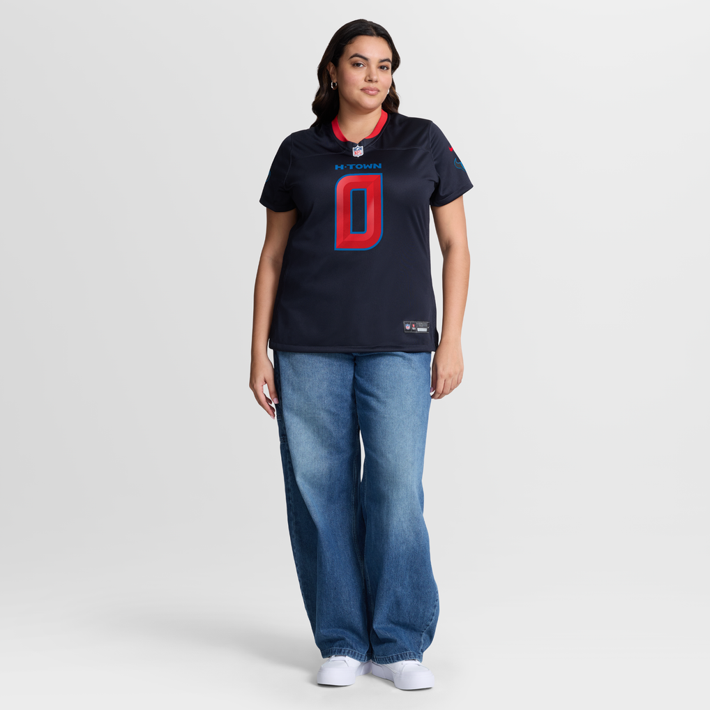 Women's Houston Texans Azeez Al-Shaair Nike Navy Alternate Game Jersey - Image 5