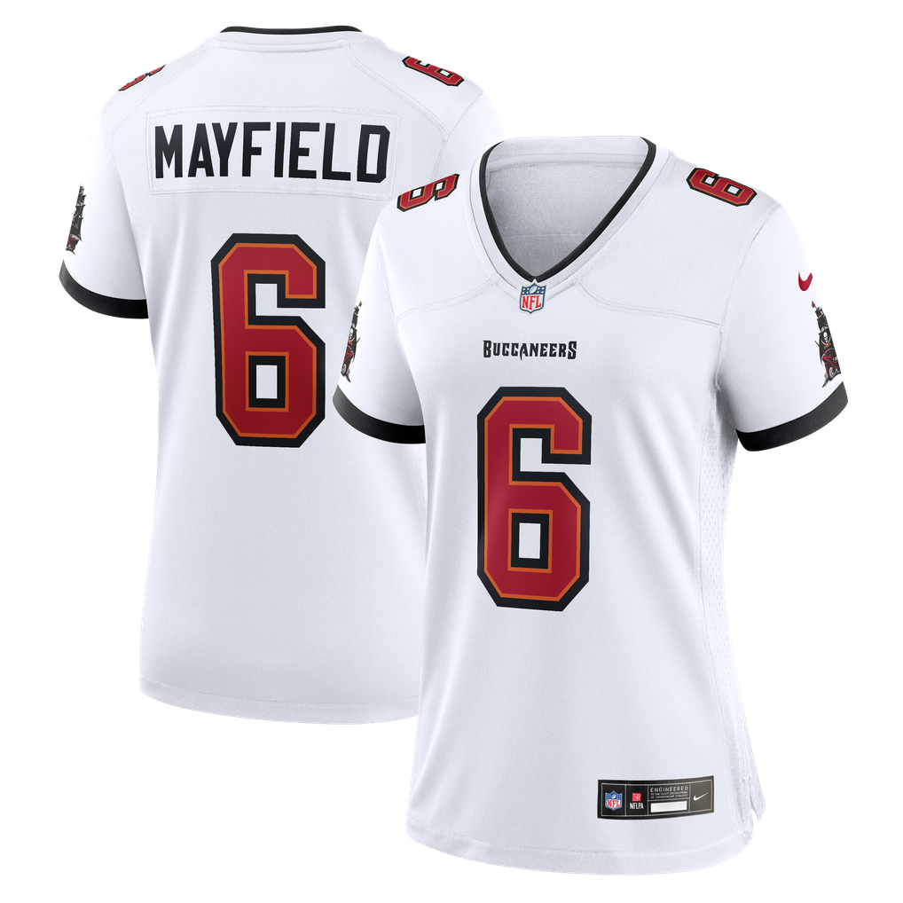 Women's Tampa Bay Buccaneers Baker Mayfield Nike White Away Game Jersey - Image 1