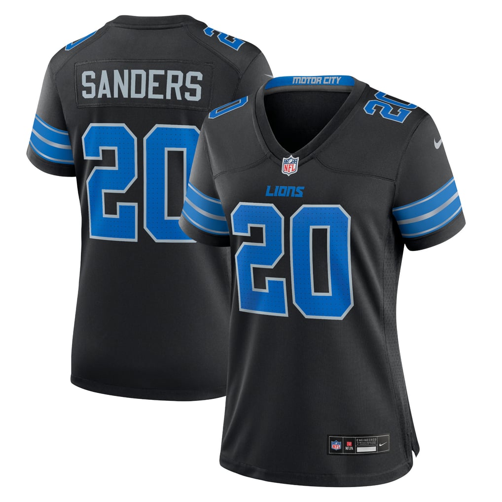 Women's Detroit Lions Barry Sanders Nike Black 2nd Alternate Retired Player Game Jersey - Image 2