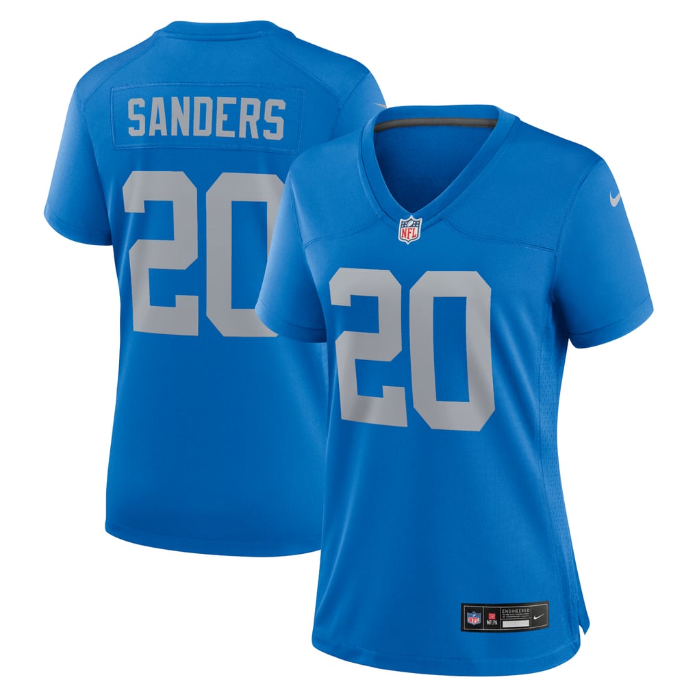 Women's Detroit Lions Barry Sanders Nike Blue Alternate Game Jersey - Image 2