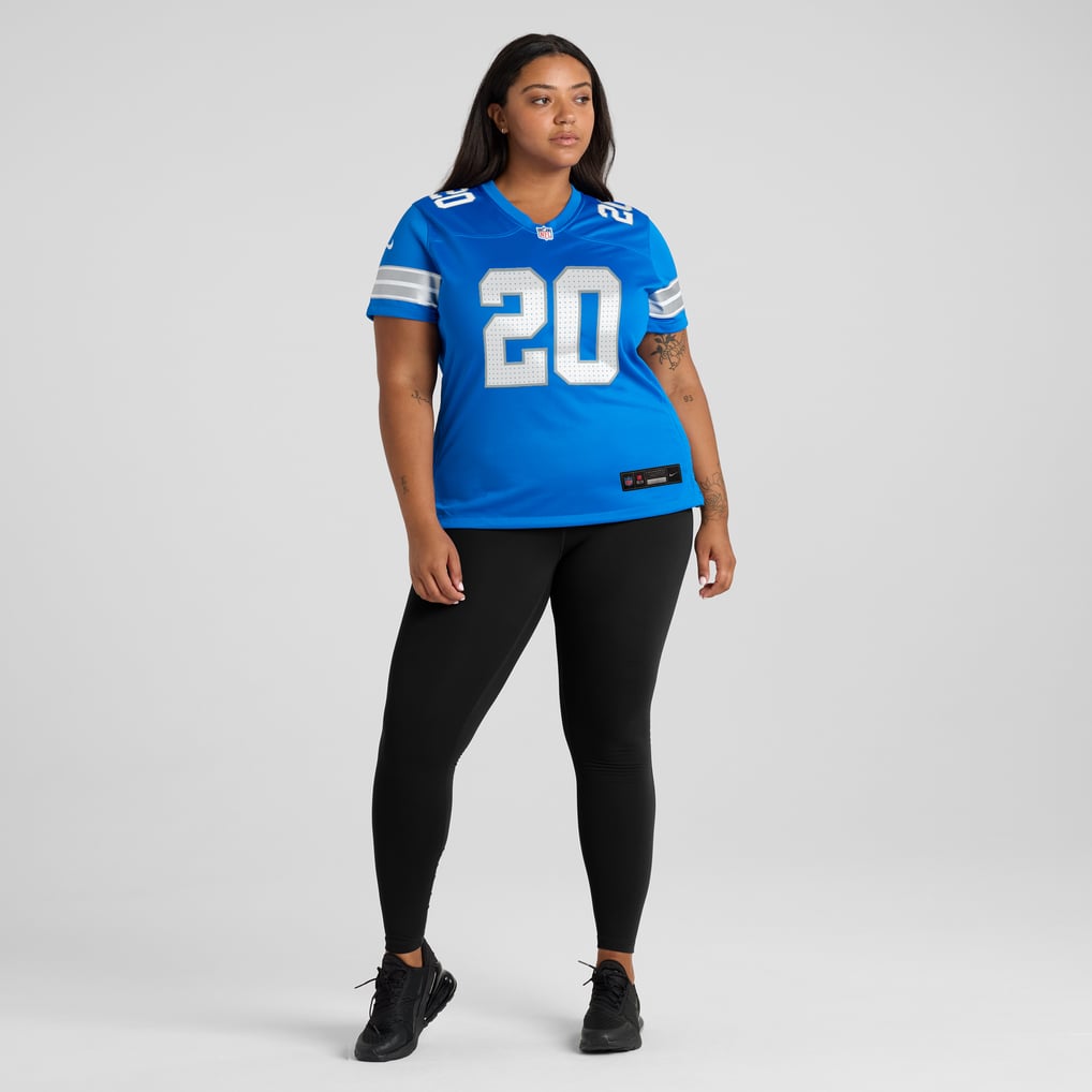 Women's Detroit Lions Barry Sanders Nike Blue Retired Player Game Jersey - Image 7