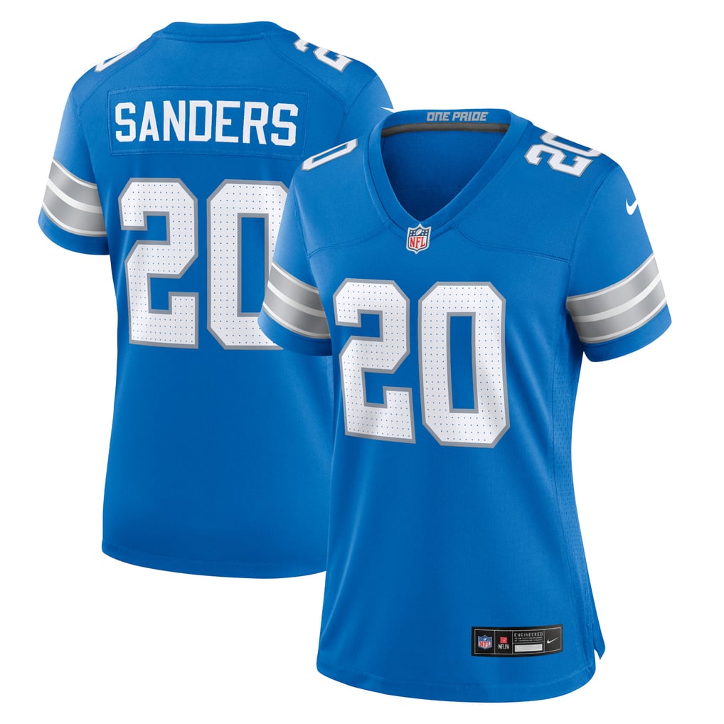 Women's Detroit Lions Barry Sanders Nike Blue Retired Player Game Jersey - Image 1