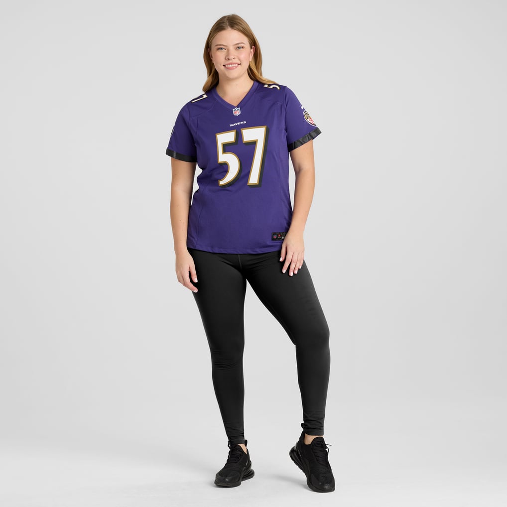 Women's Baltimore Ravens Bart Scott Nike Purple Game Retired Player Jersey