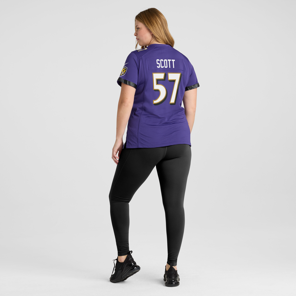 Women's Baltimore Ravens Bart Scott Nike Purple Game Retired Player Jersey