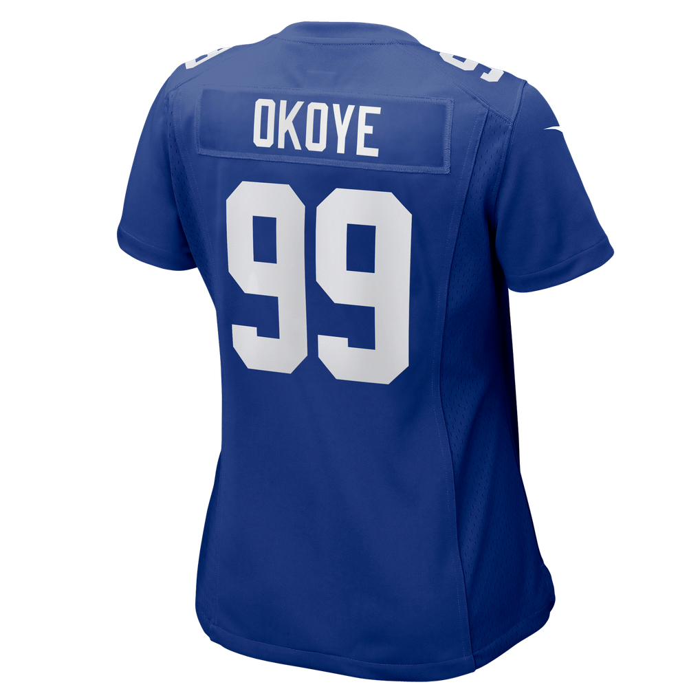 Women's New York Giants Basil Okoye Nike Royal Team Game Jersey - Image 8