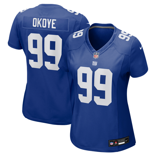 Women's New York Giants Basil Okoye Nike Royal Team Game Jersey - Image 1