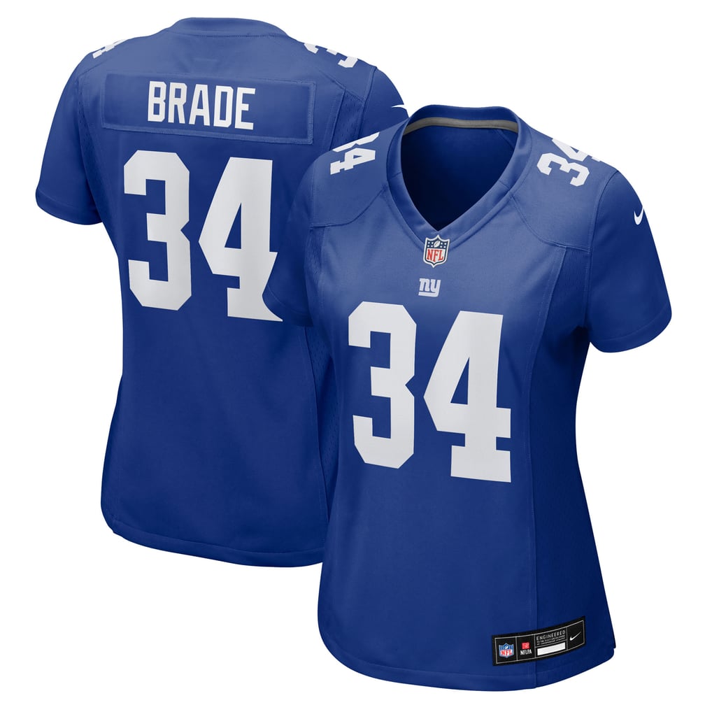 Women's New York Giants Beau Brade Nike  Royal Team Game Jersey - Image 2