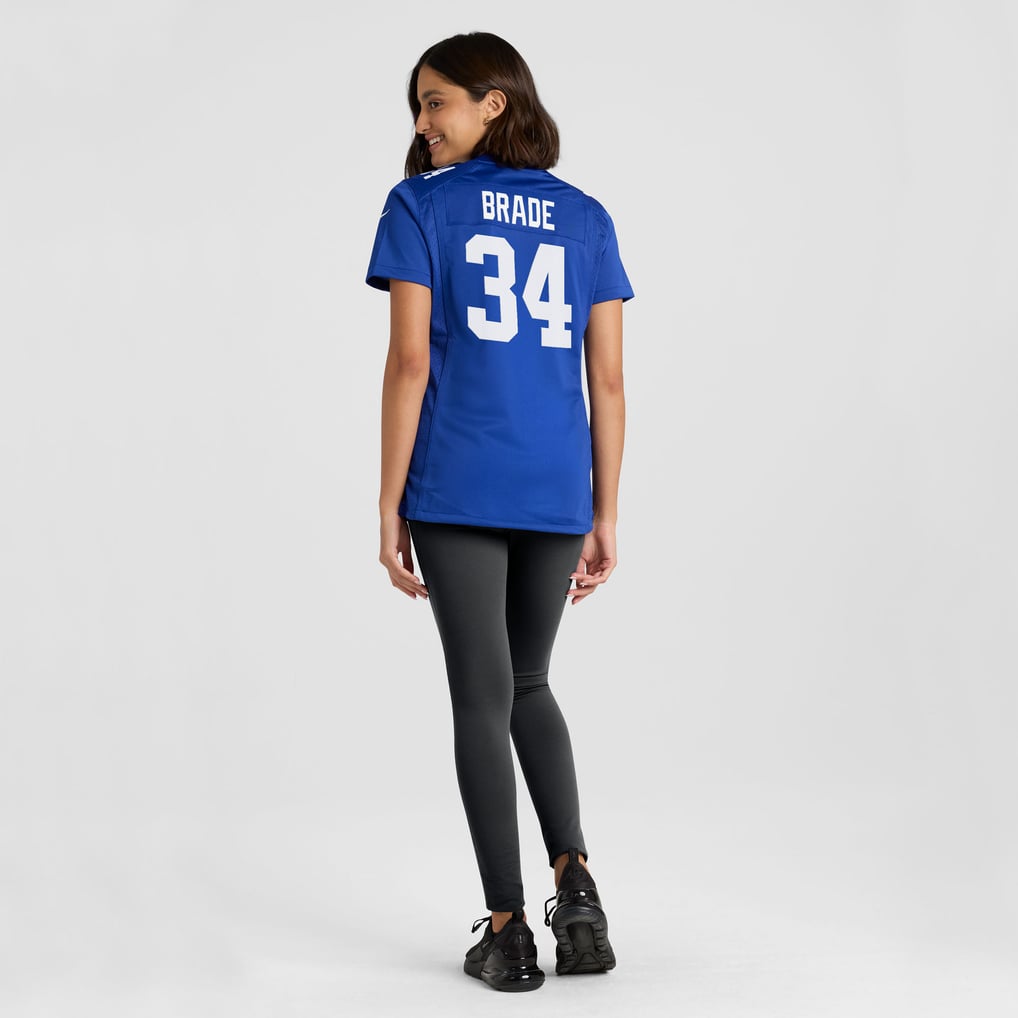 Women's New York Giants Beau Brade Nike  Royal Team Game Jersey - Image 6