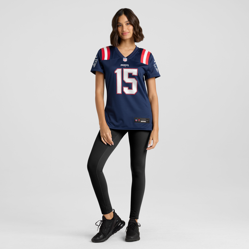 Women's New England Patriots Behren Morton Nike Navy Team Game Jersey - Image 3