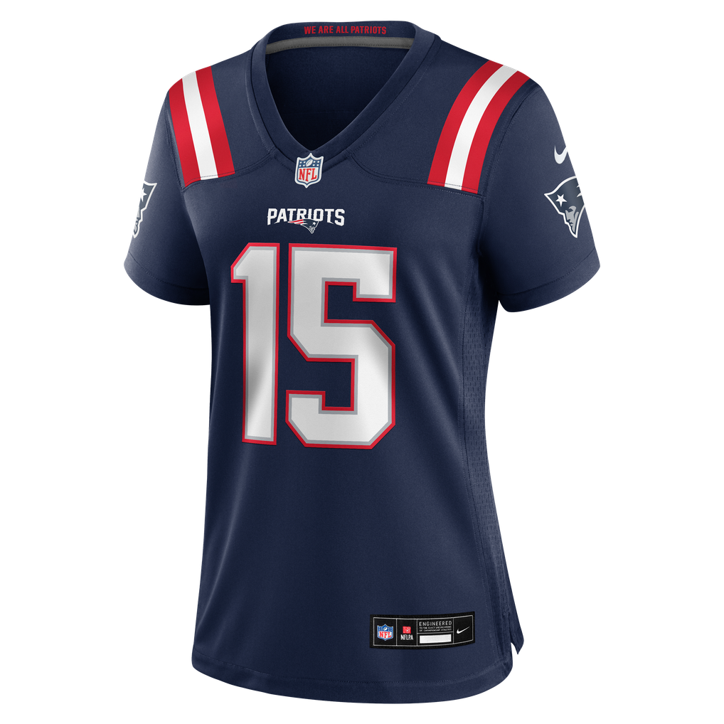 Women's New England Patriots Behren Morton Nike Navy Team Game Jersey - Image 7