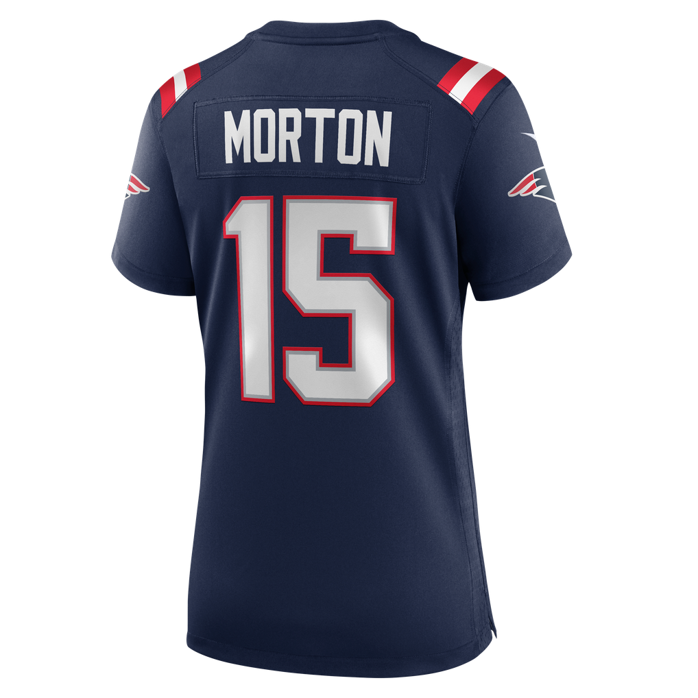 Women's New England Patriots Behren Morton Nike Navy Team Game Jersey - Image 8
