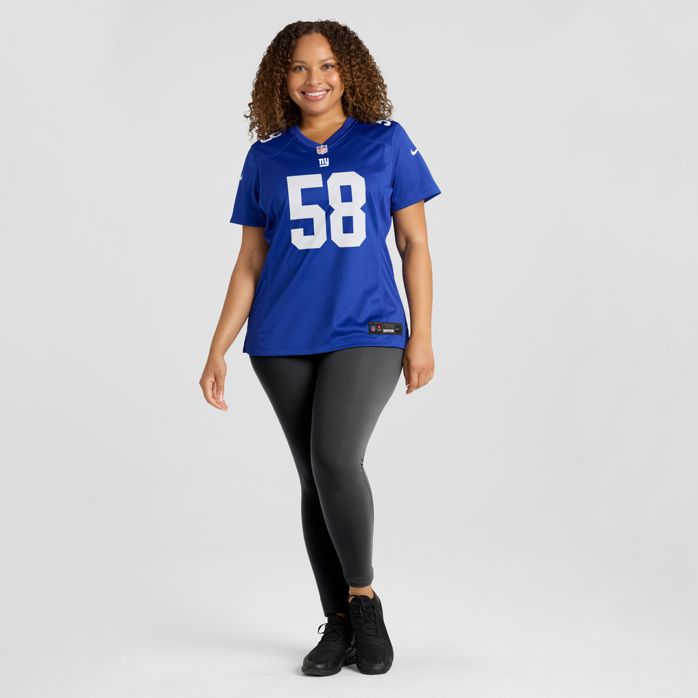 Women's New York Giants Ben Mann Nike Royal Team Game Jersey - Image 5