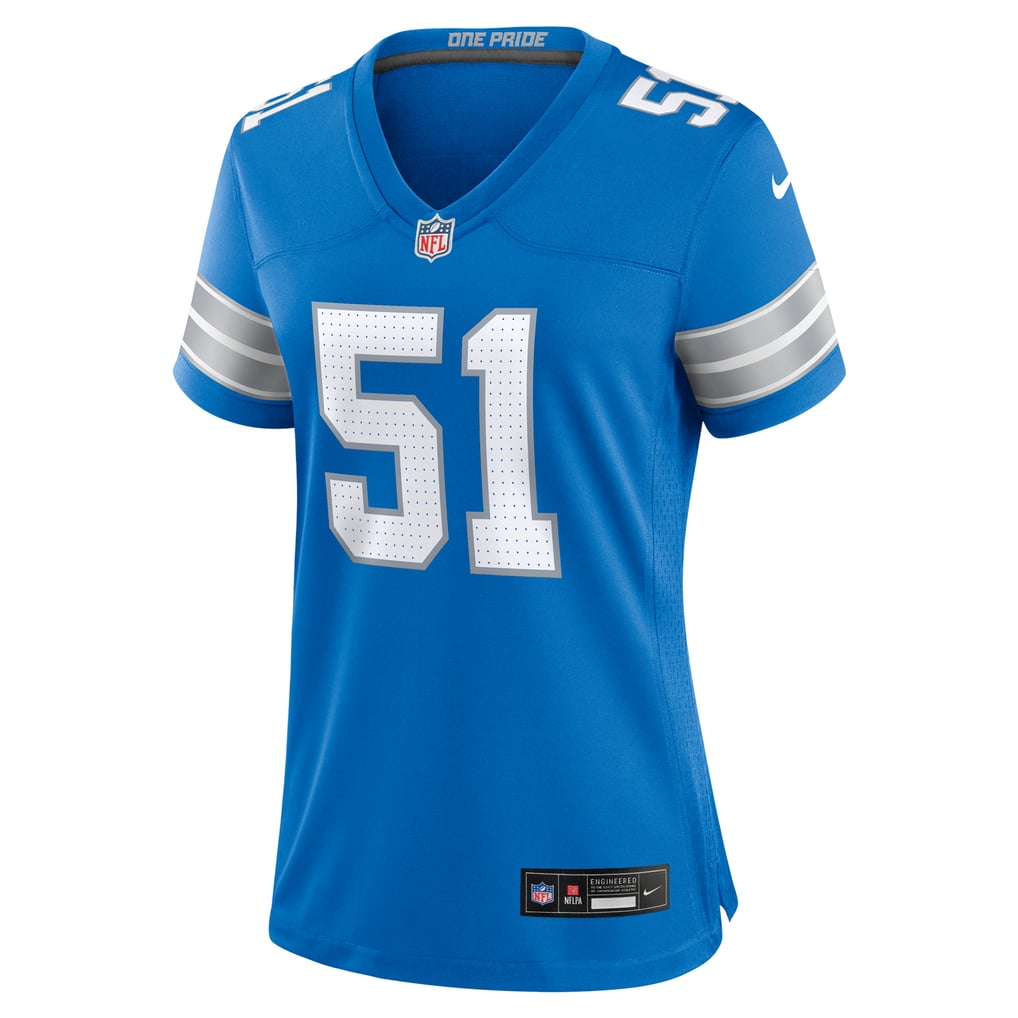 Women's Detroit Lions Ben Niemann Nike  Blue Team Game Jersey - Image 3