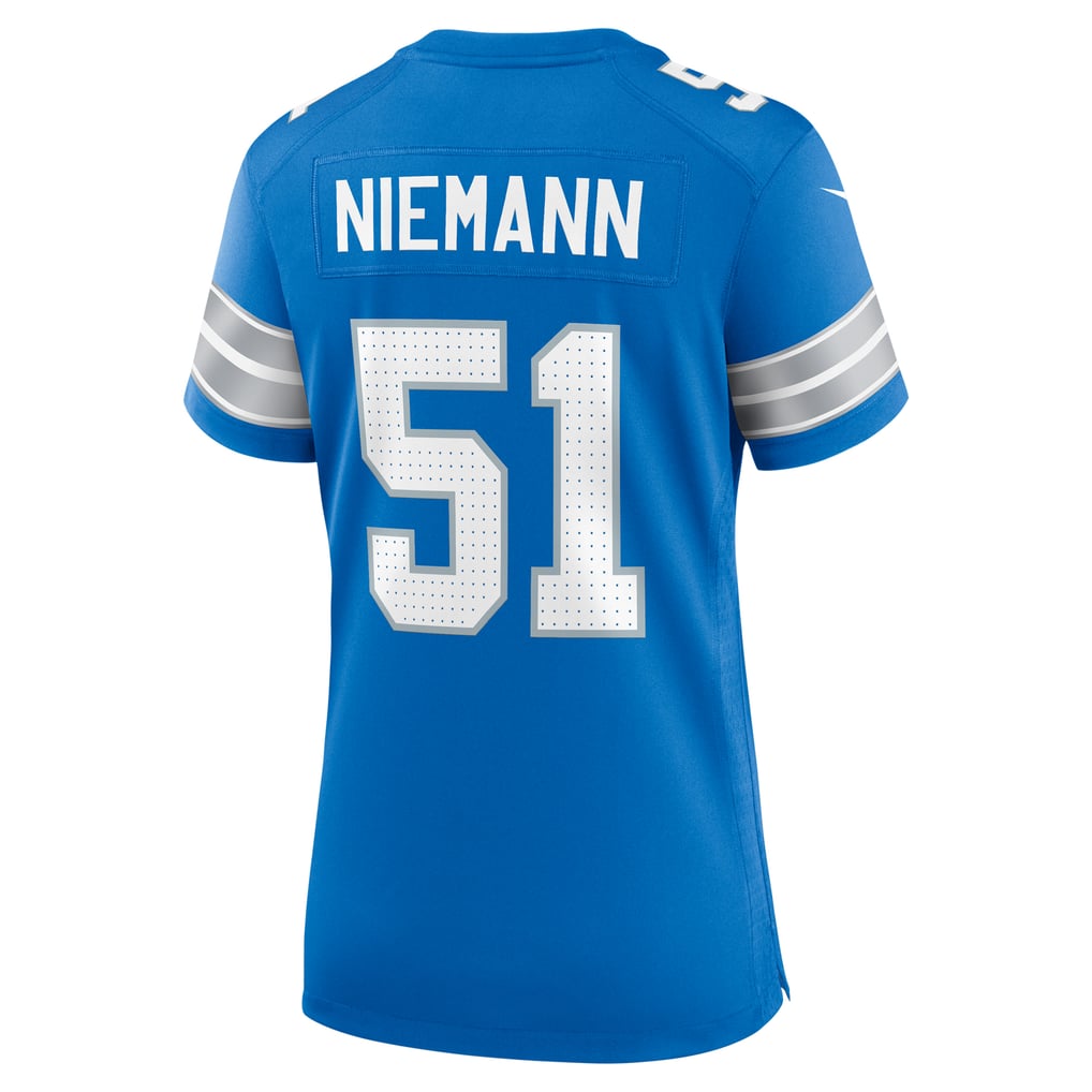 Women's Detroit Lions Ben Niemann Nike  Blue Team Game Jersey - Image 4