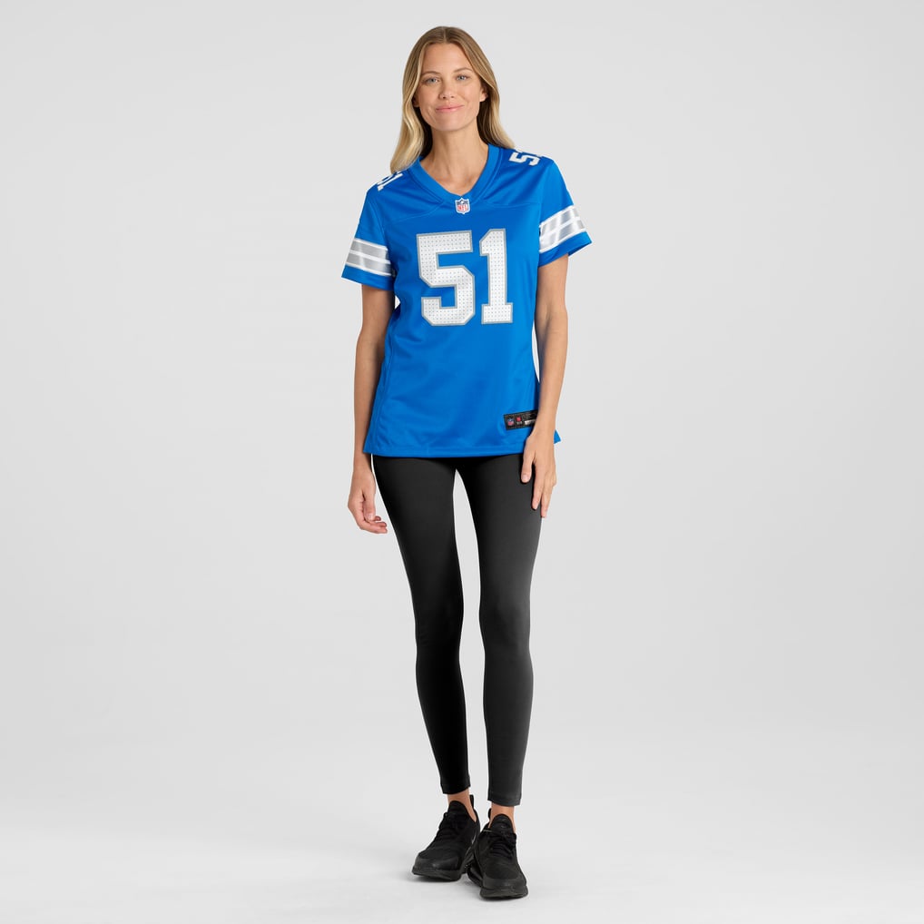 Women's Detroit Lions Ben Niemann Nike  Blue Team Game Jersey - Image 5