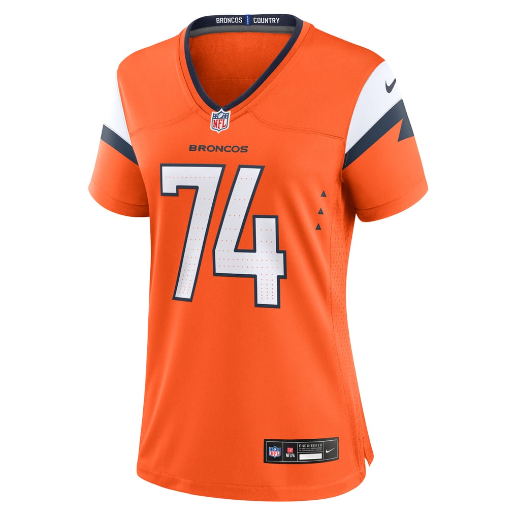 Women's Denver Broncos Ben Powers Nike  Orange Team Game Jersey - Image 3