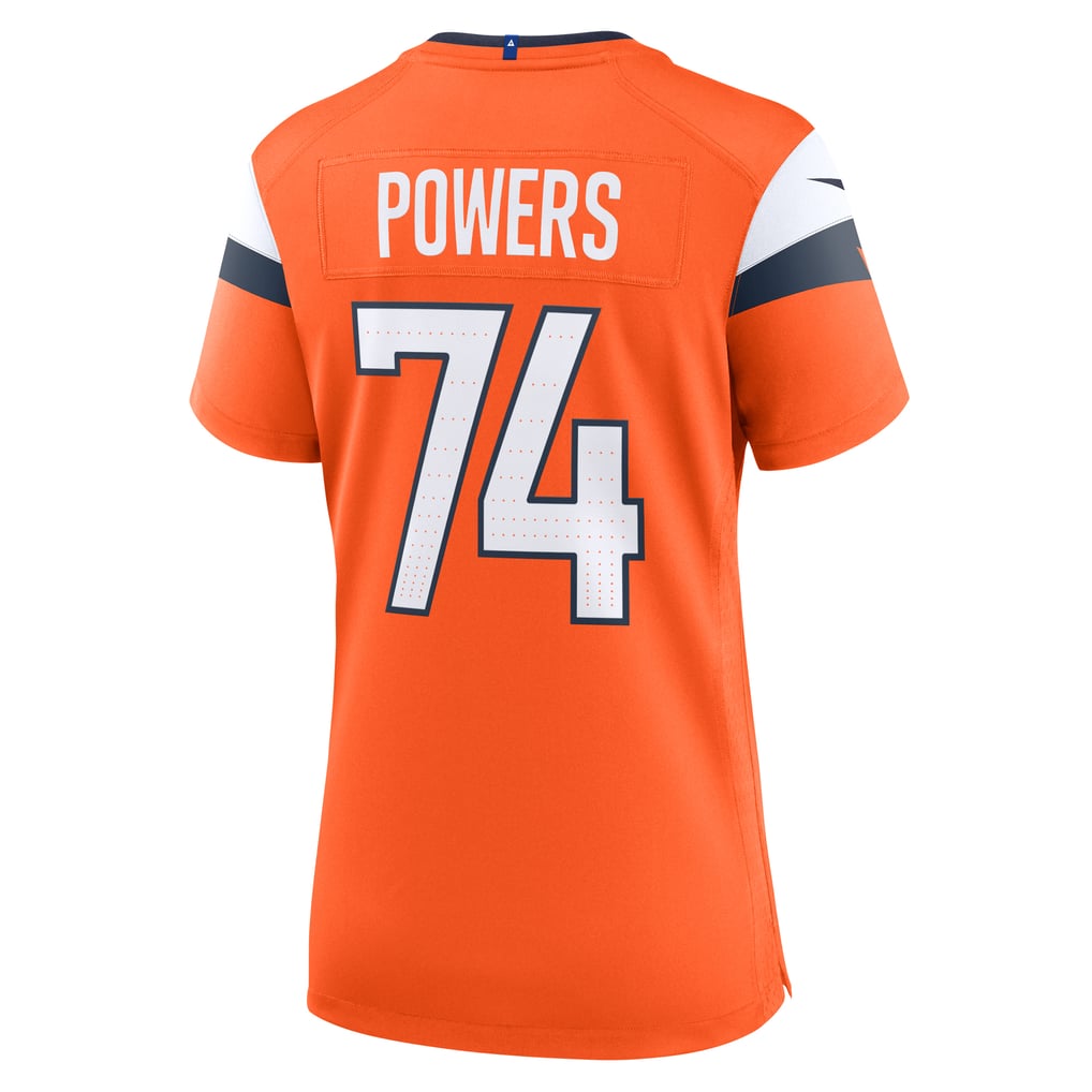 Women's Denver Broncos Ben Powers Nike  Orange Team Game Jersey - Image 4