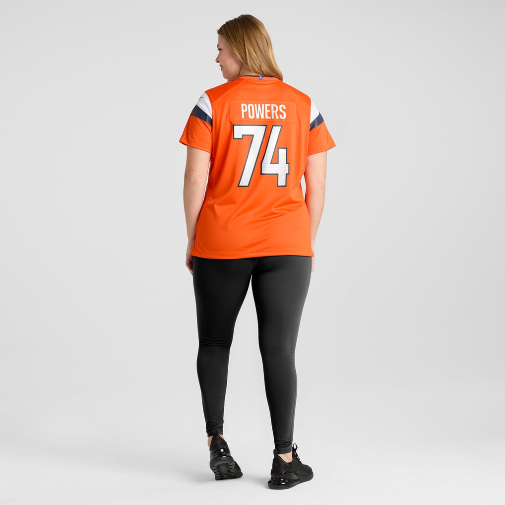 Women's Denver Broncos Ben Powers Nike  Orange Team Game Jersey - Image 8