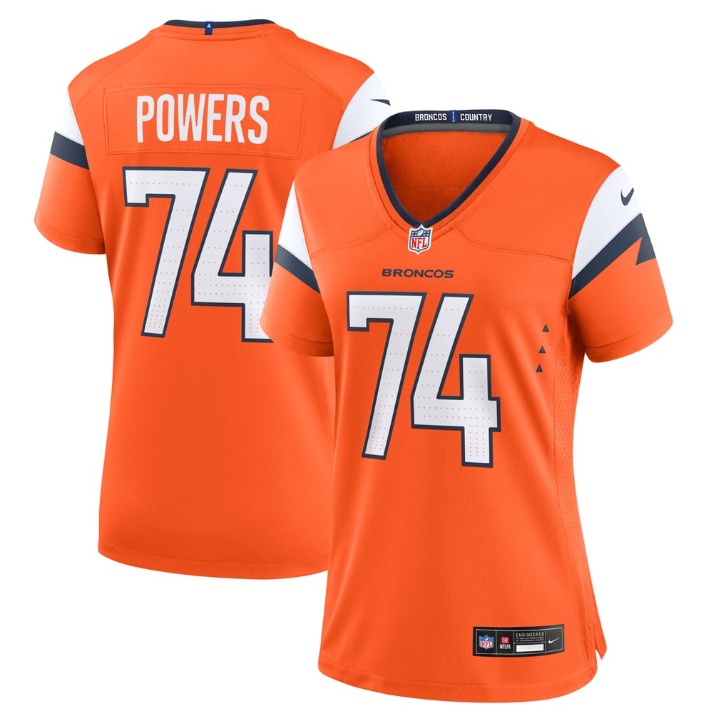 Women's Denver Broncos Ben Powers Nike  Orange Team Game Jersey - Image 1