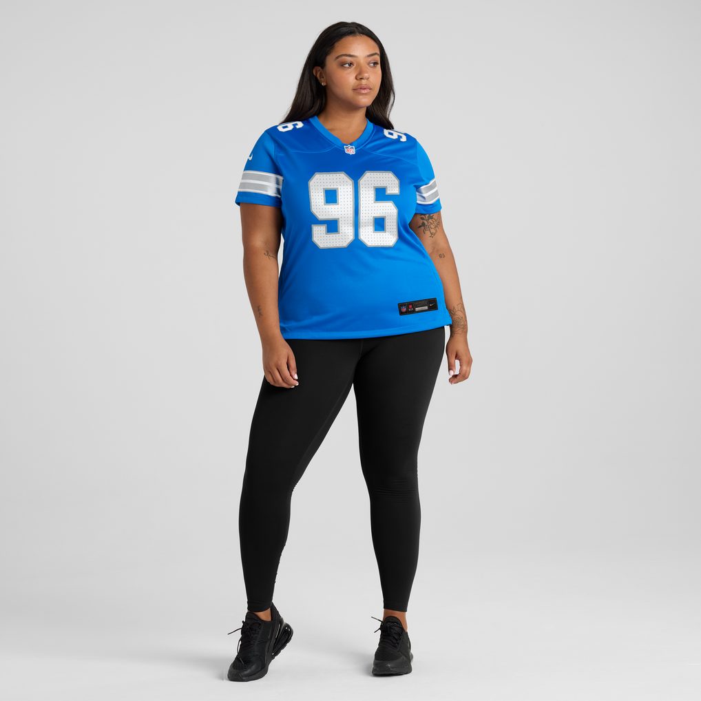 Women's Detroit Lions Ben Stille Nike Blue Team Game Jersey - Image 5