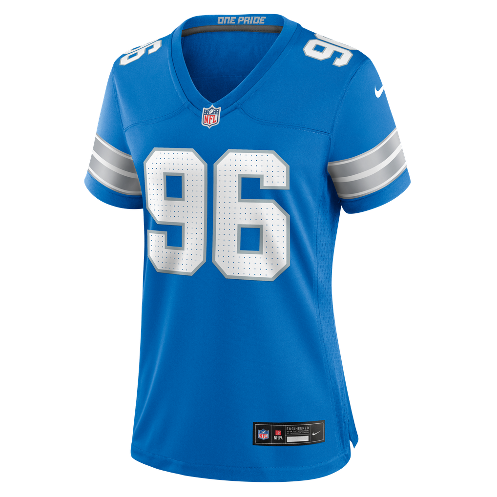 Women's Detroit Lions Ben Stille Nike Blue Team Game Jersey - Image 7