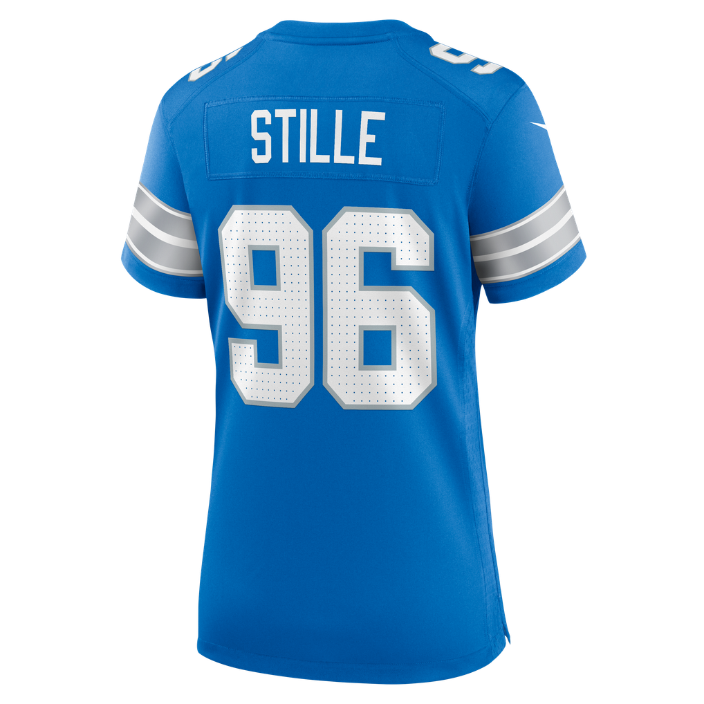 Women's Detroit Lions Ben Stille Nike Blue Team Game Jersey - Image 8