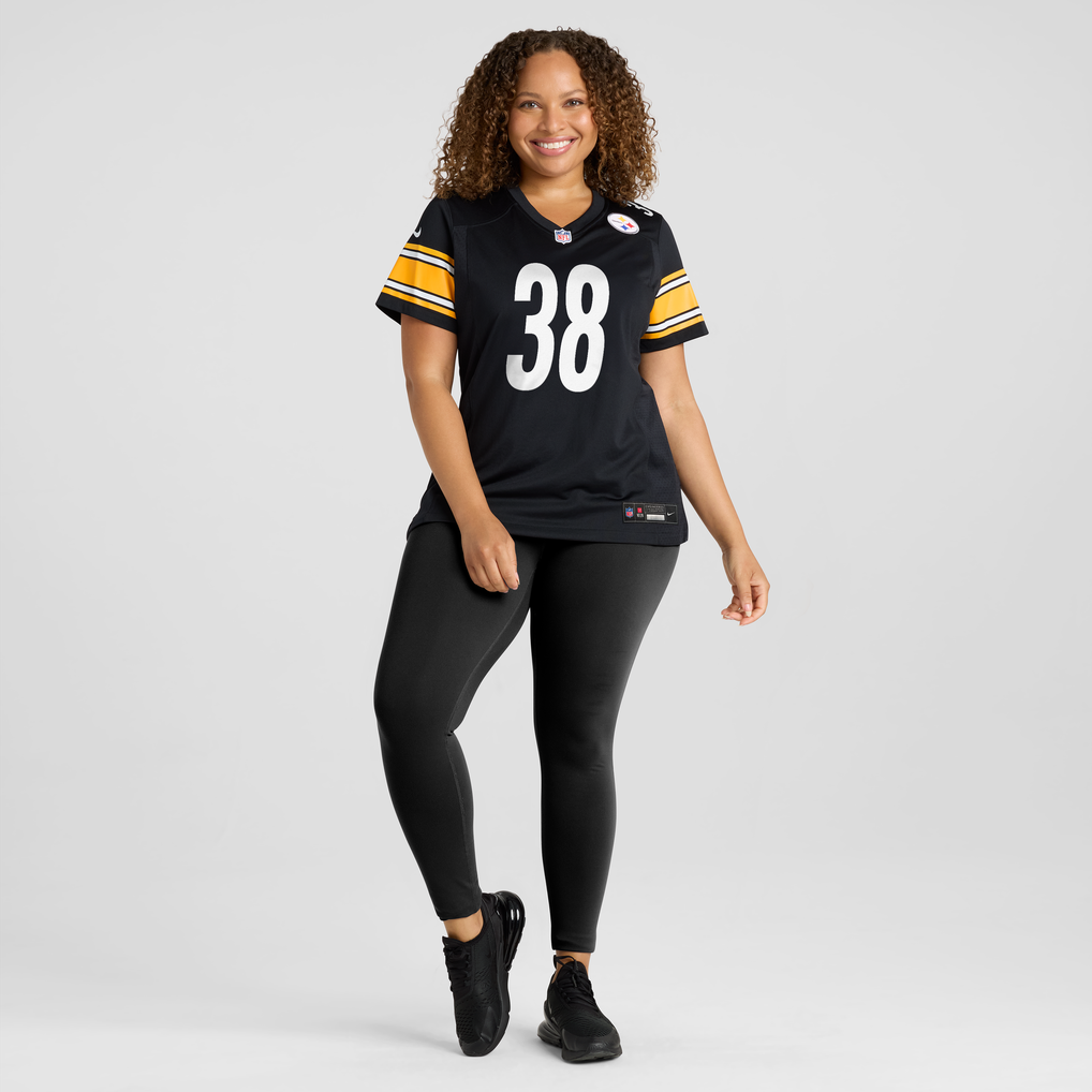 Women's Pittsburgh Steelers Bishop Fitzgerald Nike Black Team Game Jersey - Image 5