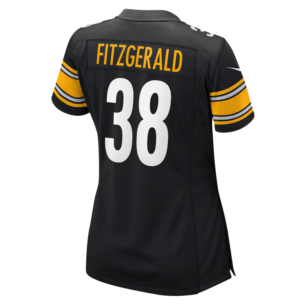Women's Pittsburgh Steelers Bishop Fitzgerald Nike Black Team Game Jersey - Image 8
