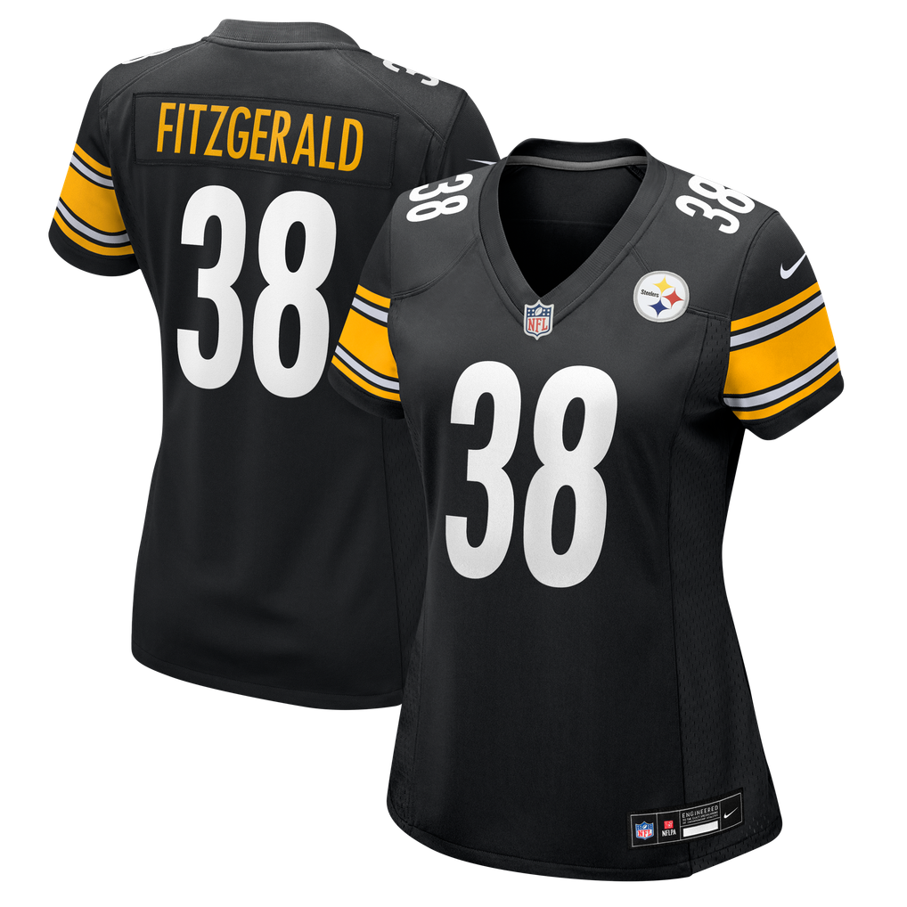 Women's Pittsburgh Steelers Bishop Fitzgerald Nike Black Team Game Jersey - Image 1