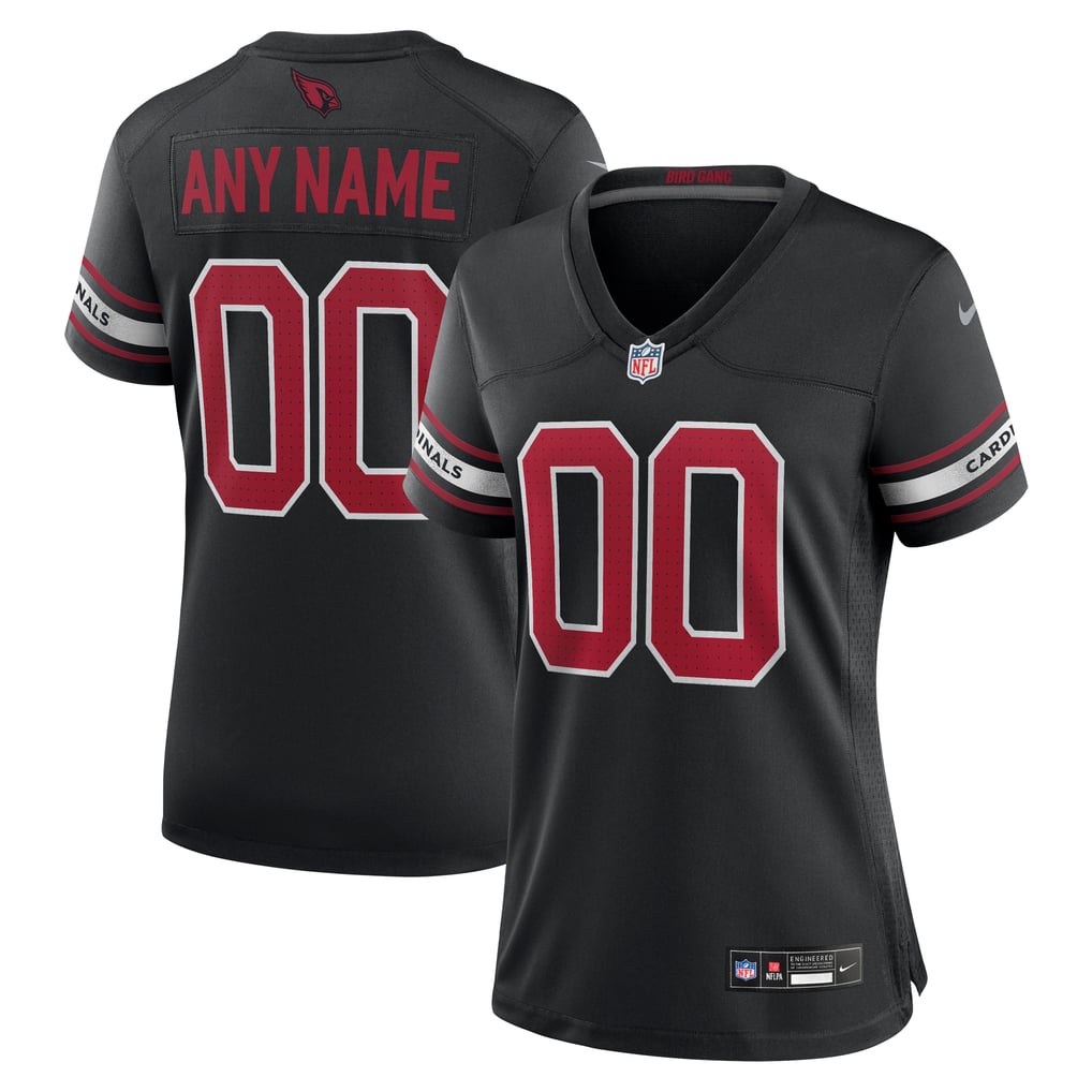 Women's Arizona Cardinals Nike Black Alternate Custom Game Jersey - Image 2
