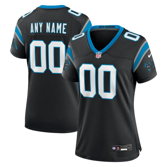 Women's Carolina Panthers Nike Black Custom Game Jersey - Image 1
