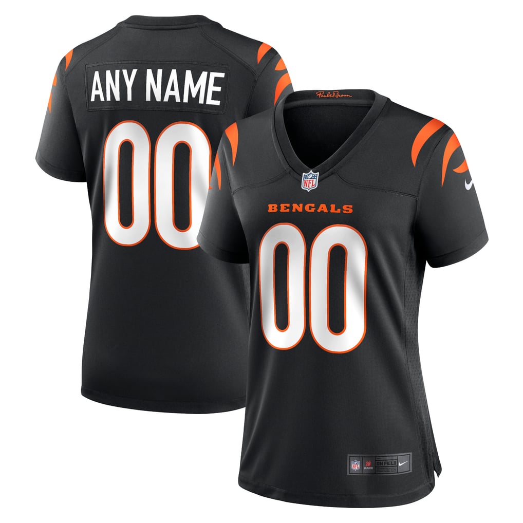 Women's Cincinnati Bengals Nike Black Game Custom Jersey - Image 2