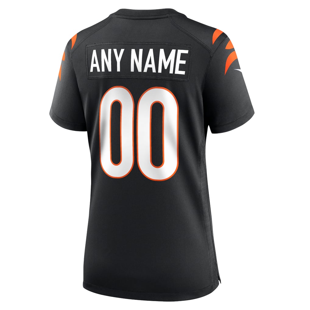 Women's Cincinnati Bengals Nike Black Game Custom Jersey - Image 4