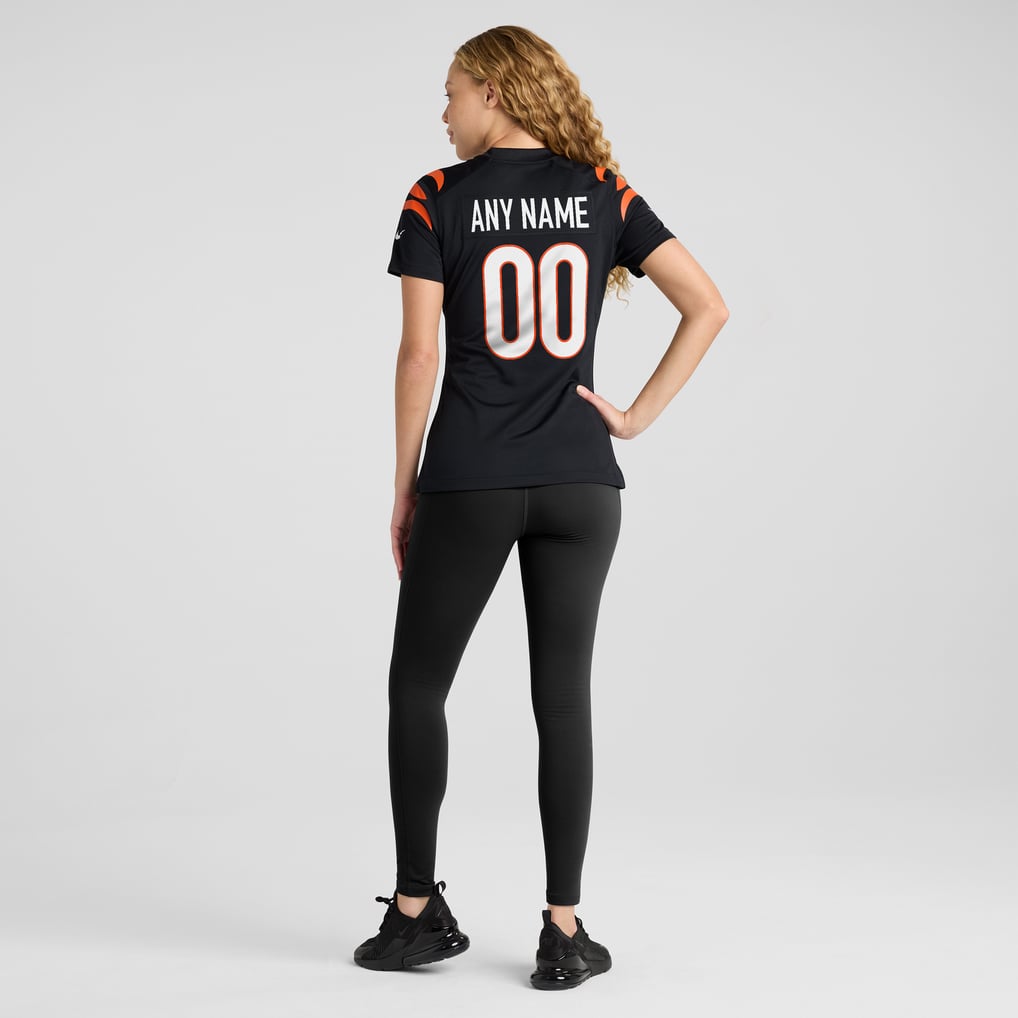Women's Cincinnati Bengals Nike Black Game Custom Jersey - Image 6