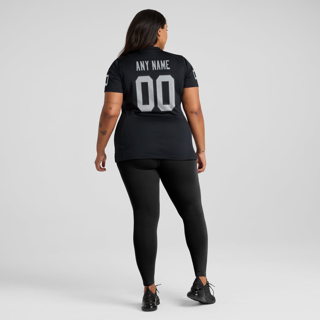 Women's Nike Black Las Vegas Raiders Custom Game Jersey - Image 8