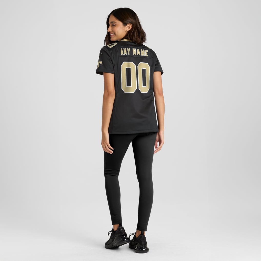Women's Nike Black New Orleans Saints Custom Game Jersey - Image 6