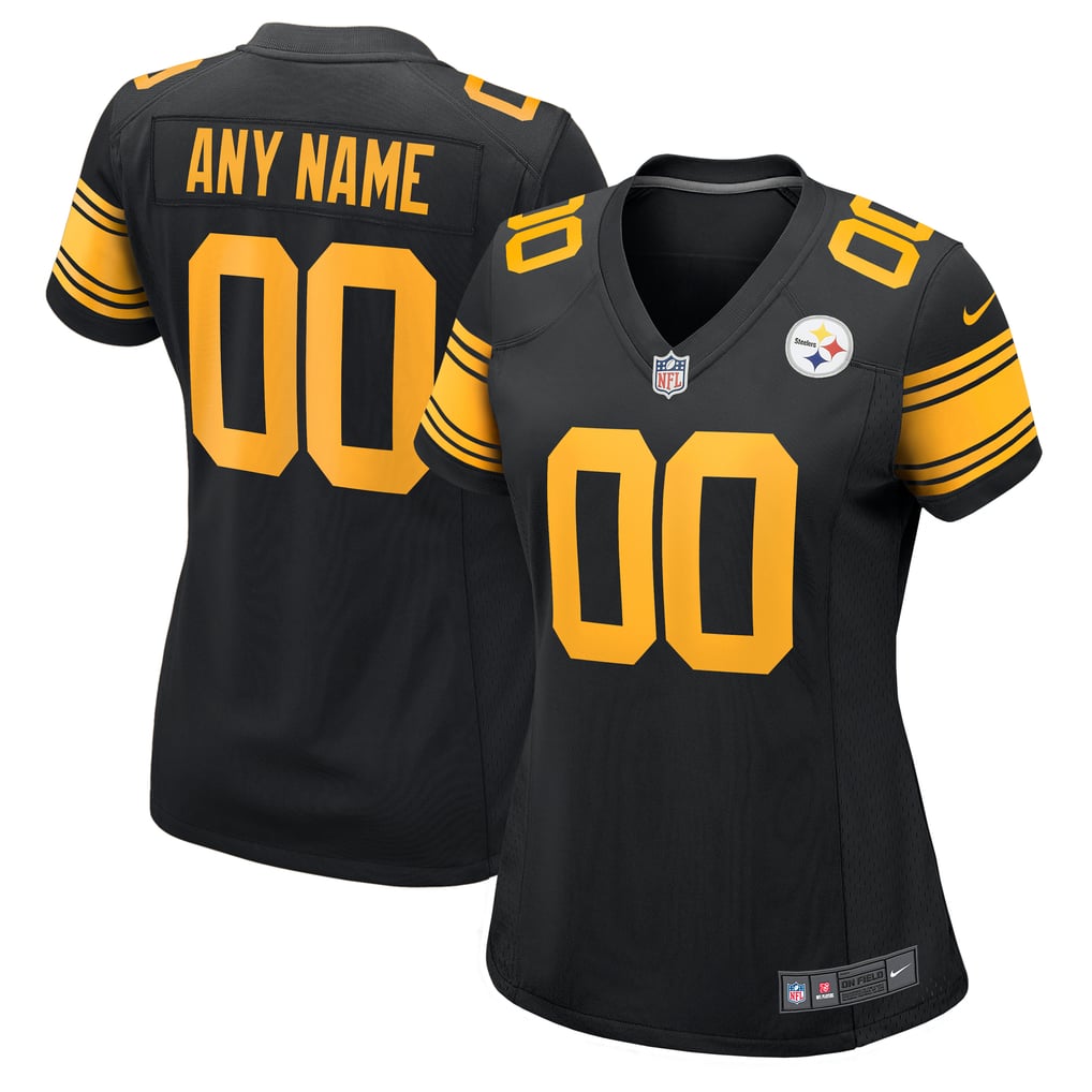 Women's Pittsburgh Steelers  Nike Black Alternate Custom Game Jersey - Image 2