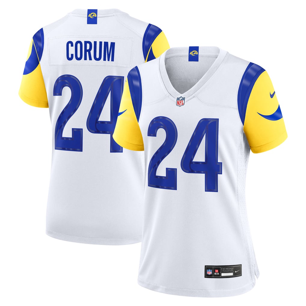 Women's Los Angeles Rams Blake Corum Nike White Game Jersey - Image 2