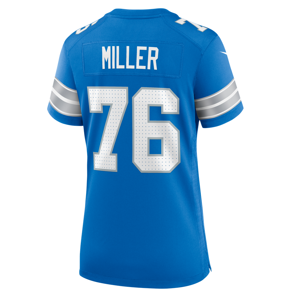 Women's Detroit Lions Blake Miller Nike Blue Team Game Jersey - Image 8