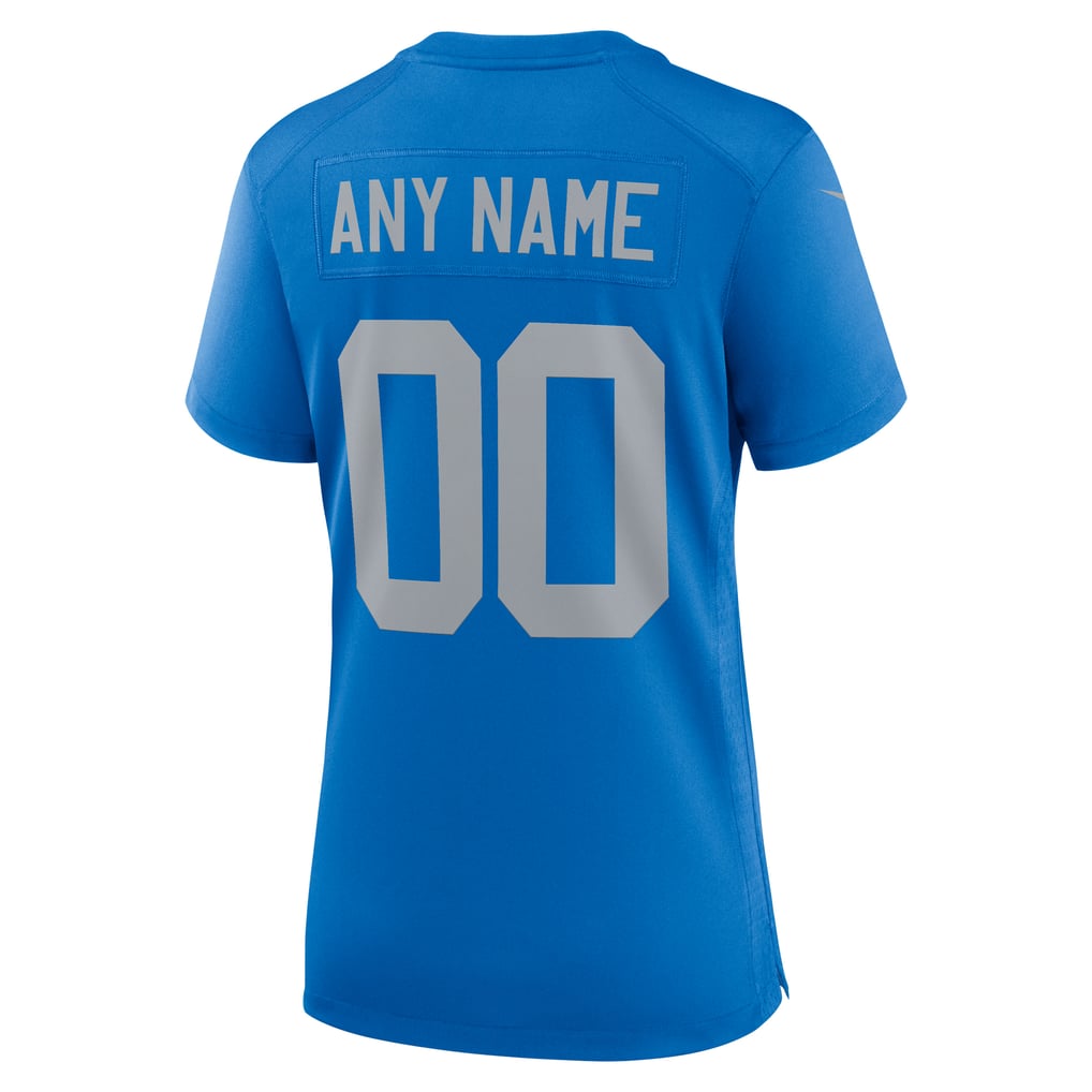 Women's Detroit Lions Nike Blue Alternate Custom Game Jersey - Image 4