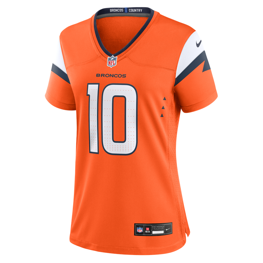 Women's Denver Broncos Bo Nix Nike  Orange Game Jersey - Image 7