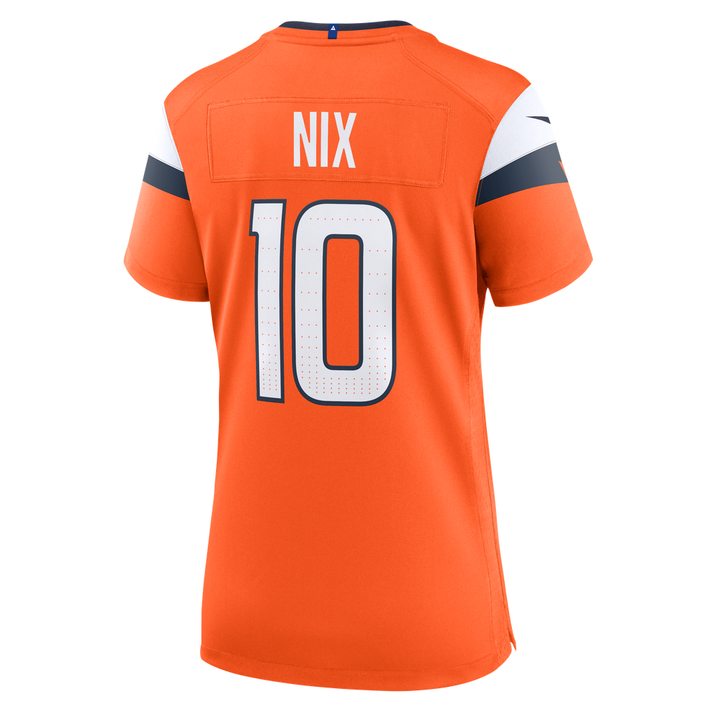 Women's Denver Broncos Bo Nix Nike  Orange Game Jersey - Image 8